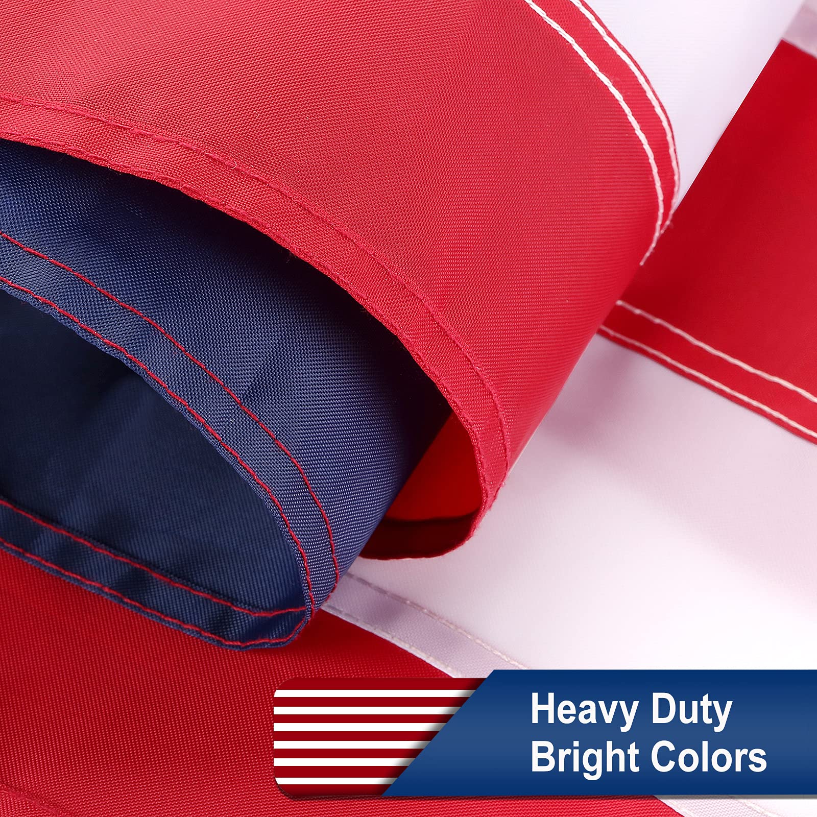 Premium 8x12 FT Heavy Duty American Flag - Outdoor USA Flag with Embroidered Stars & Brass Grommets | Perfect for Backyards, Parades, and Patriotic Events