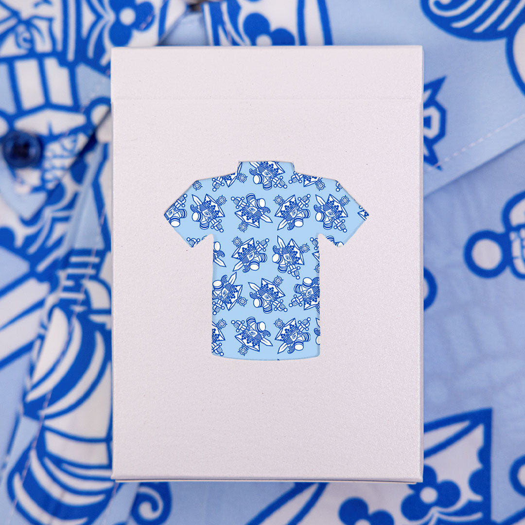 Premium Blue King Threads Luxury Playing Cards - Elegant & Durable for Poker, Magic Tricks & Casino Nights