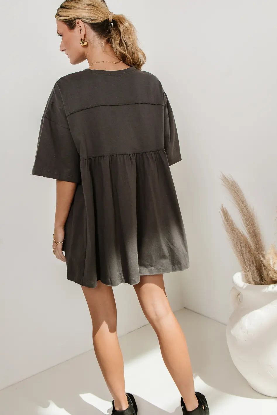 Lennox Mini Dress in Grey - Stylish & Comfortable Women's Casual Dress for Parties, Dates & Everyday Wear