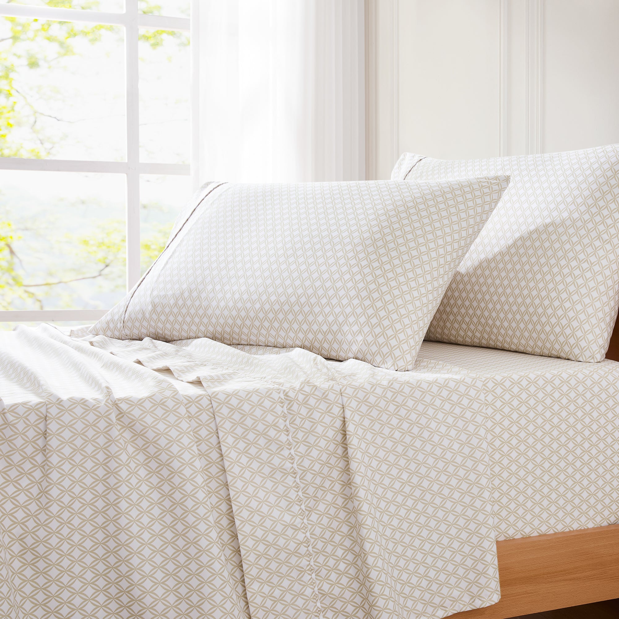 Premium 400 Thread Count Egyptian Cotton Sheet Set - Queen Size, Soft Breathable Bed Sheets for All Seasons - Perfect for Master Bedroom, Guest Room & Airbnb