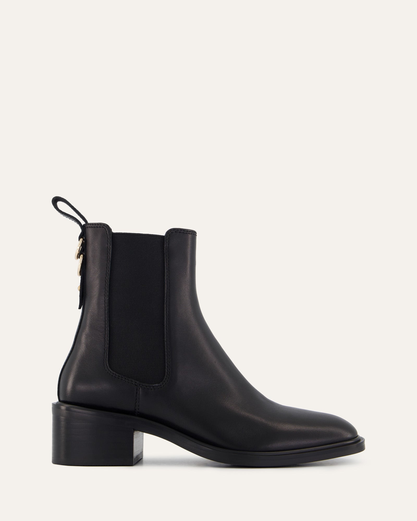 MONA Flat Ankle Boots for Women - Black Leather Chelsea Boots | Comfortable & Stylish for Work, Casual Outfits & Fall Fashion