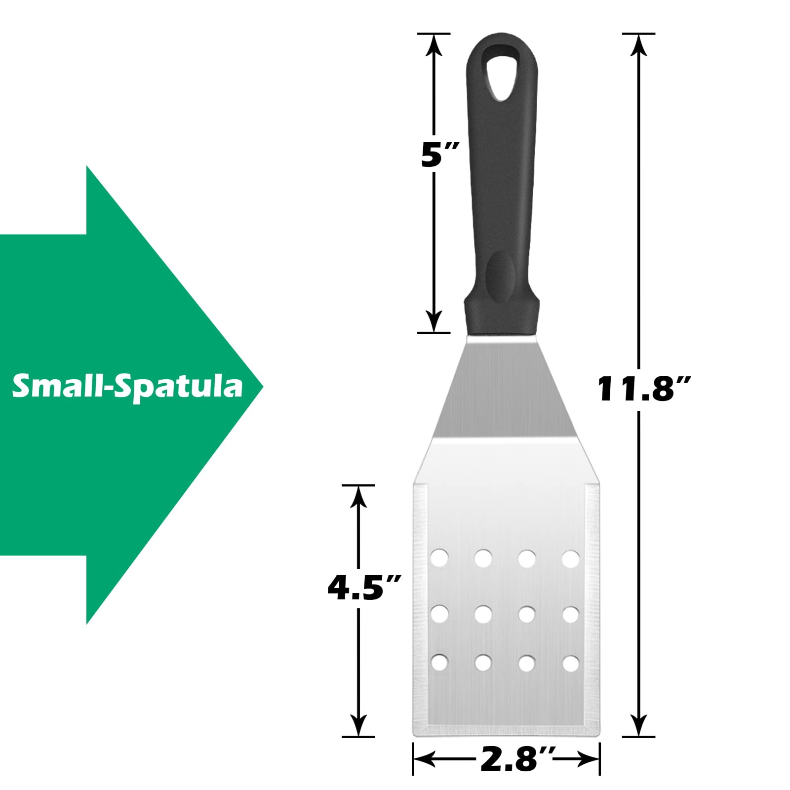Premium Stainless Steel Spatula Set of 2 - 11.8