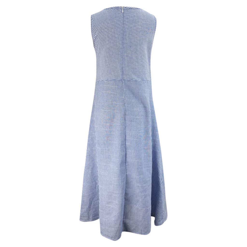 Linen Dresses for Women 2024 - Casual Sleeveless Sundress with Pockets | Beach & Summer Wear