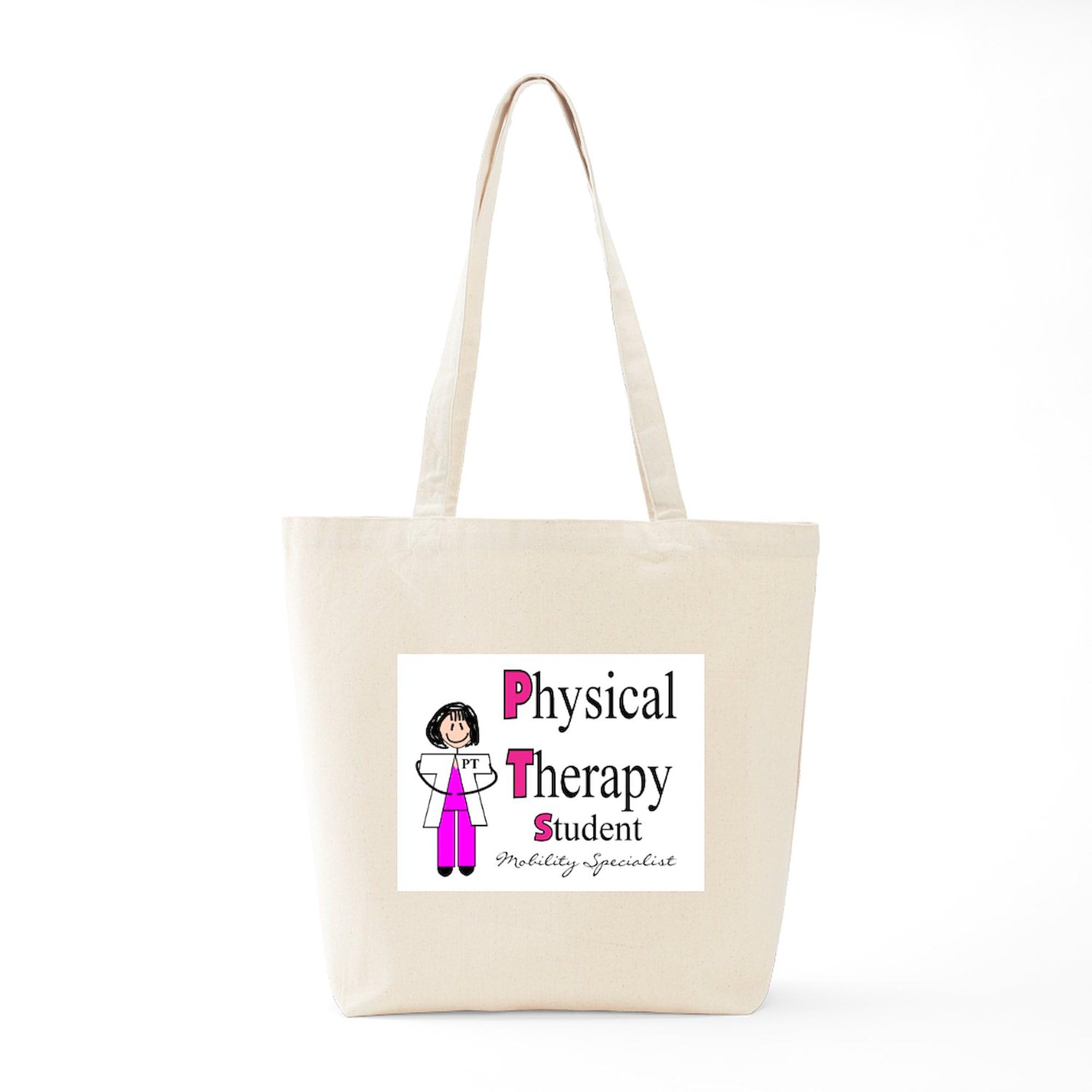 Physical Therapy Tote Bag - Natural Canvas Reusable Shopping Bag for Therapists & Students | Perfect for Work, School & Groceries