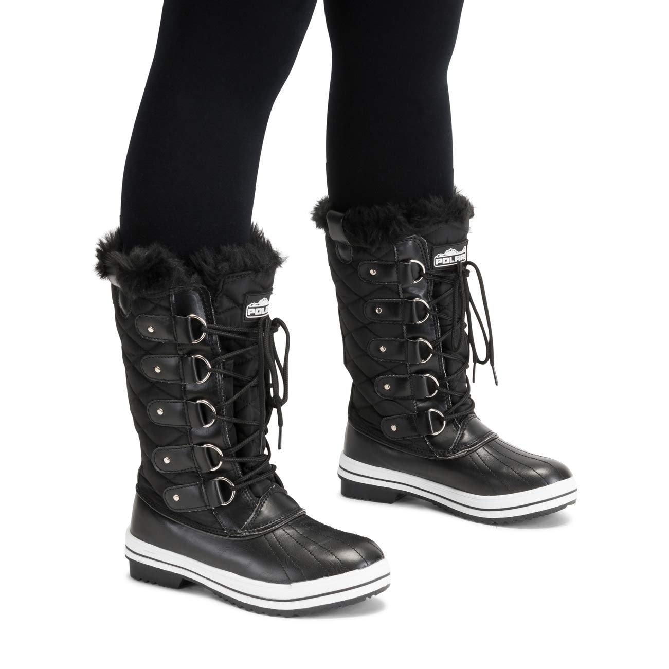 Polar Products Women's Quilted Snow Boots - Waterproof Winter Boots for Snow & Rain - Warm & Comfortable for Outdoor Activities, Hiking & Cold Weather