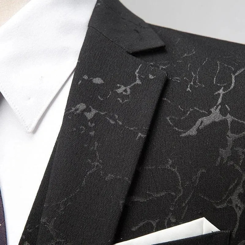 Vincenzo Luxury Galaxy 3-Piece Suit for Men | Premium Slim Fit Business Suit | Wedding, Interview & Formal Occasion Outfit