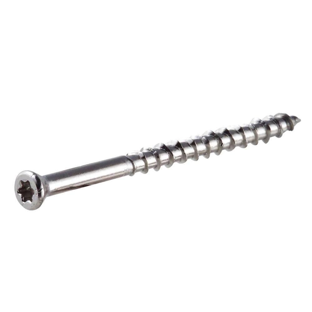 Simpson Strong-Tie T07225WPB 7 x 2-1/4 Inch Trim Head Star Drive Hardwood Decking Screws 316 Stainless Steel (1750 Pack) - Corrosion Resistant Fasteners for Outdoor Decking, Fencing & Wood Construction Projects