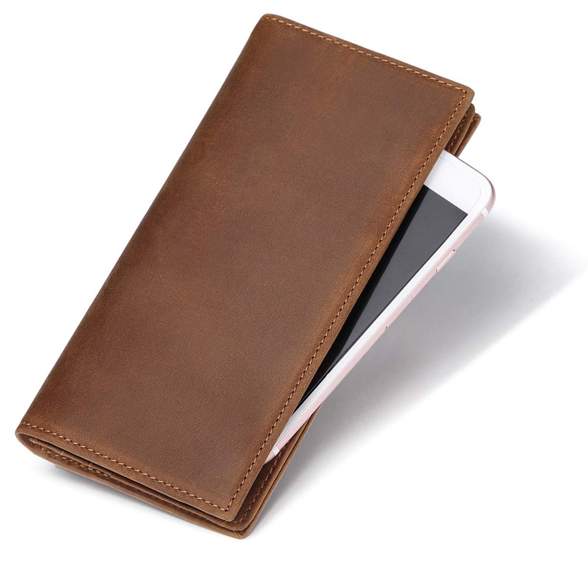 Vintage Genuine Leather Bifold Wallet for Men - RFID Blocking Card Holder with Multiple Slots, Perfect for Everyday Use & Travel