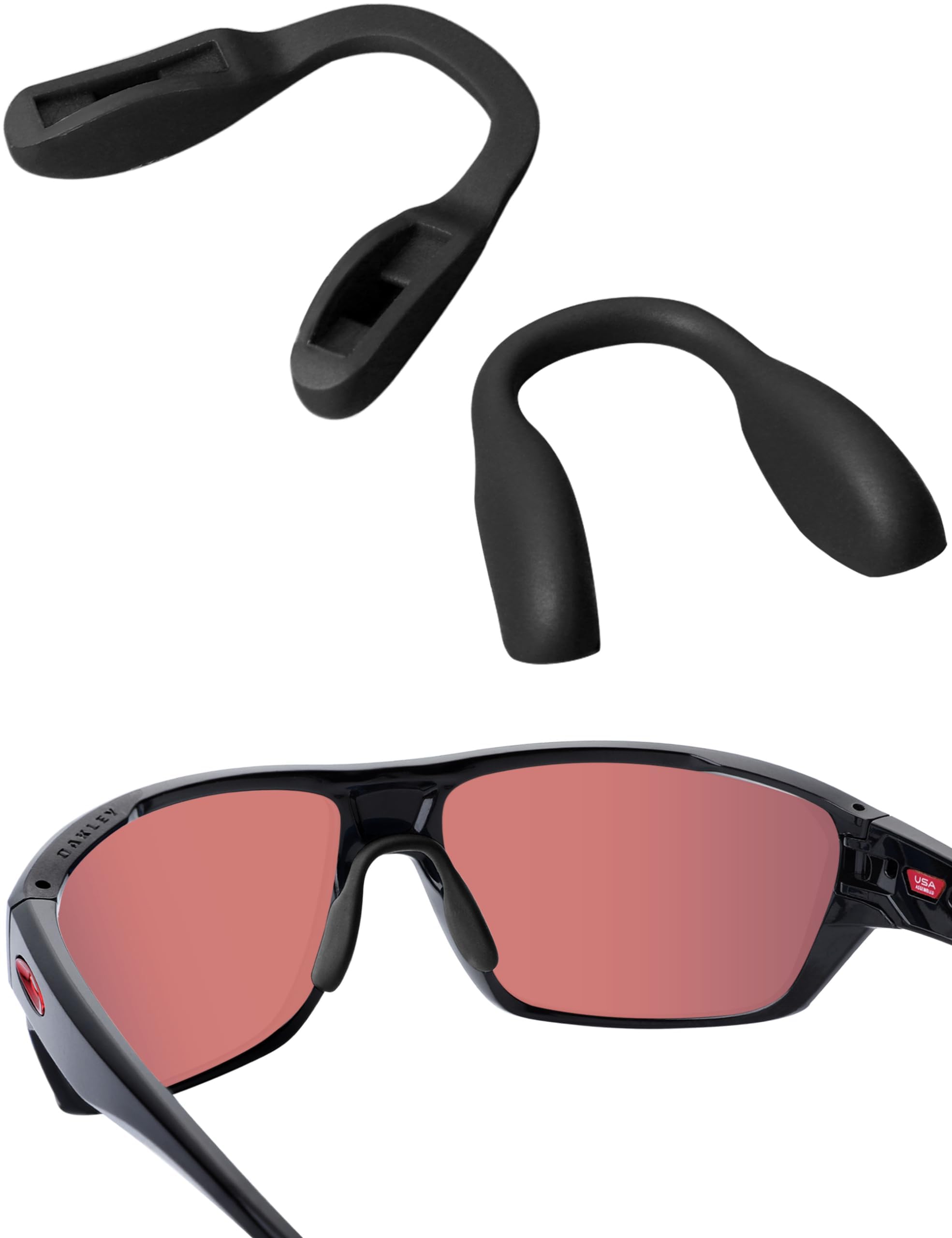 Acefrog Upgraded 2-Piece Anti-Slip Nose Pads Replacement for Oakley Split Shot OO9416, Crossrange OO9371, Targetline OO9397 OO9398 Sunglasses - Push-in Design for Secure Fit During Sports & Outdoor Activities