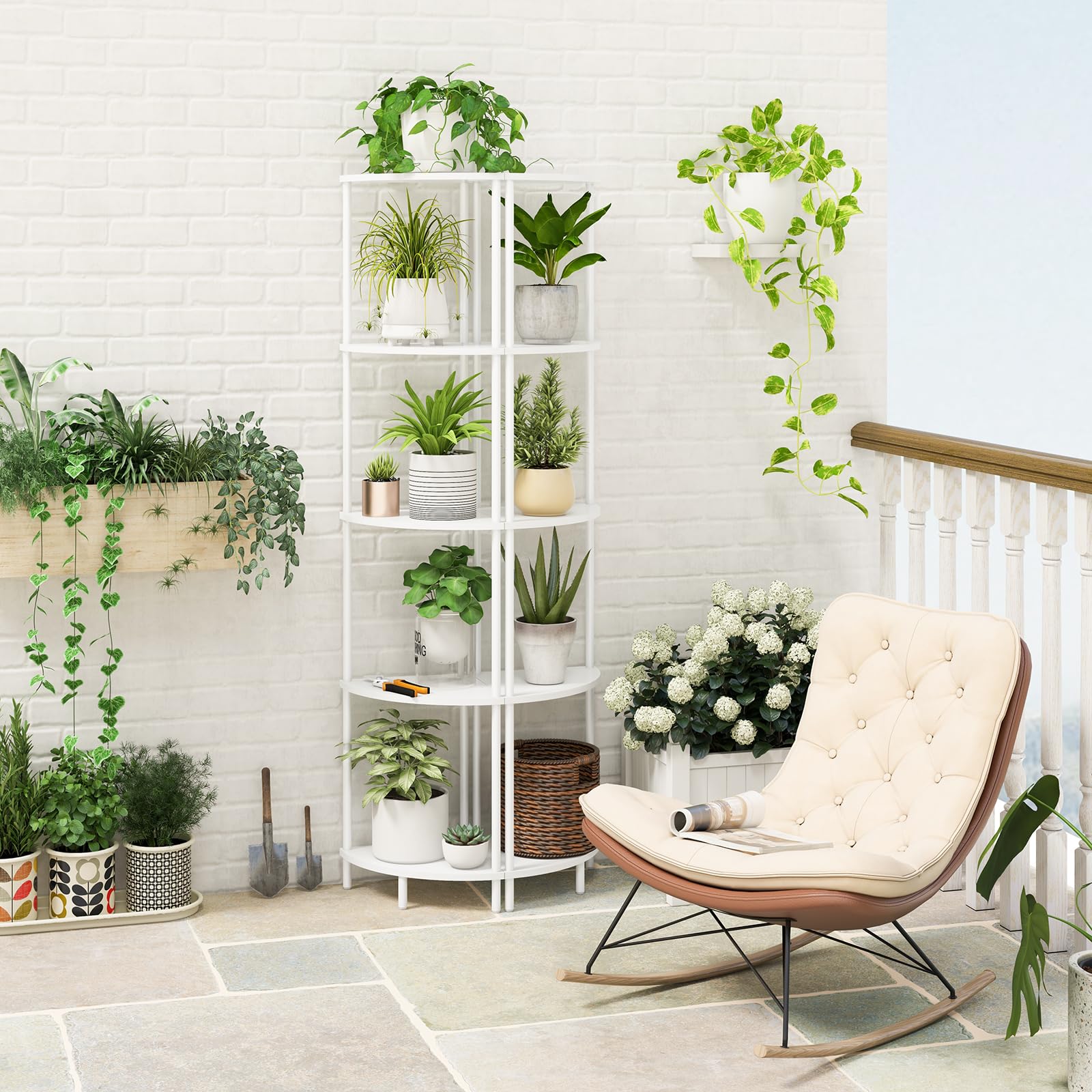 Yoobure 5-Tier Corner Bookshelf - 65