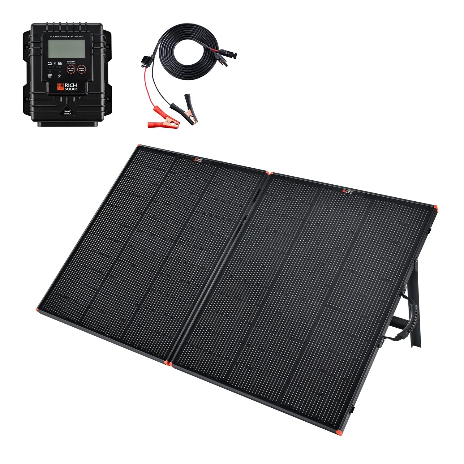 Rich Solar MEGA 200W Portable Solar Panel Kit - Foldable Briefcase Design for RV, Camping, Emergency Power & Off-Grid Charging (200 Watt Solar Charger)