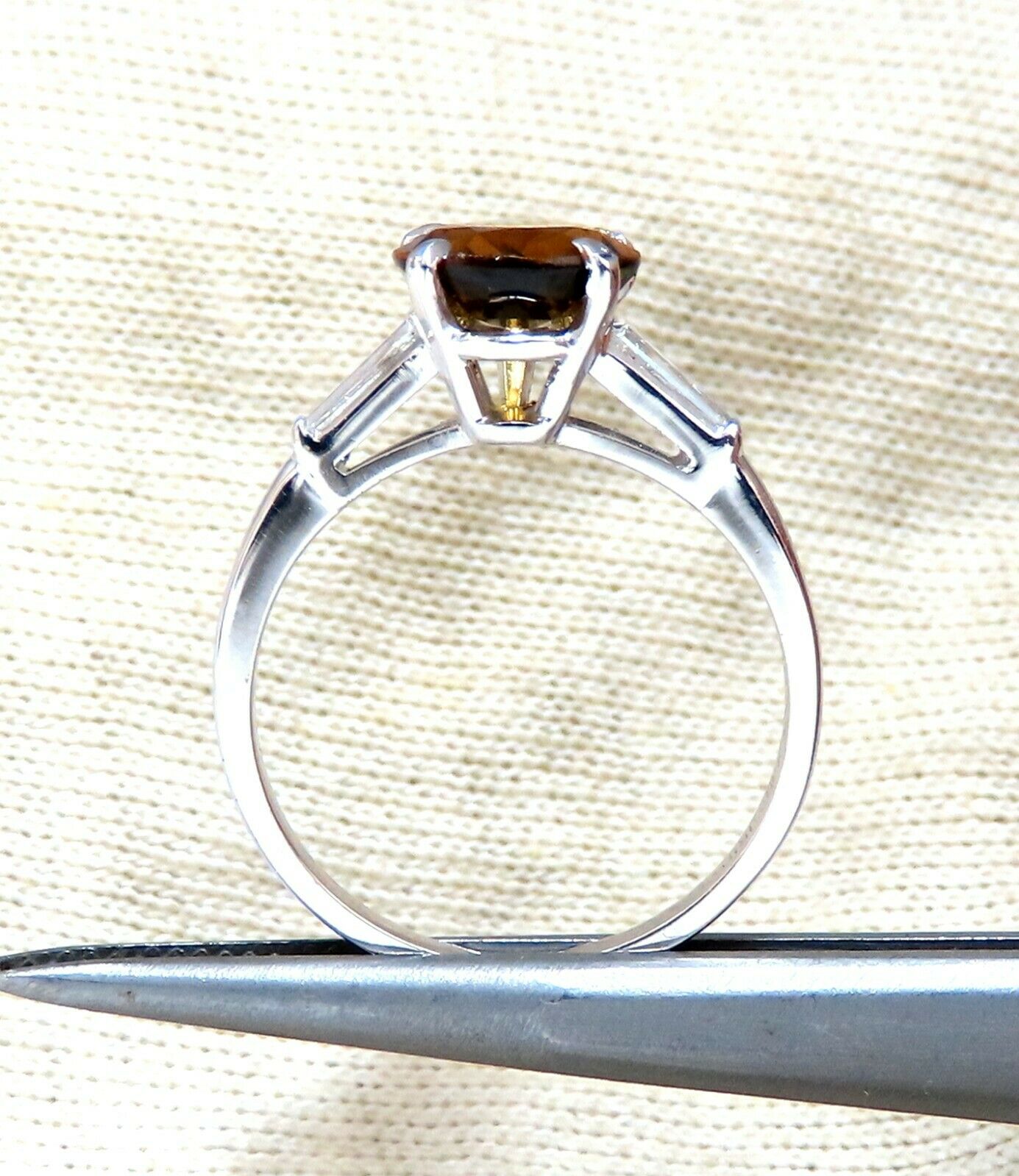 GIA Certified 2.36ct Natural Yellow Sapphire Diamond Ring in Platinum - Elegant Engagement & Wedding Jewelry for Women