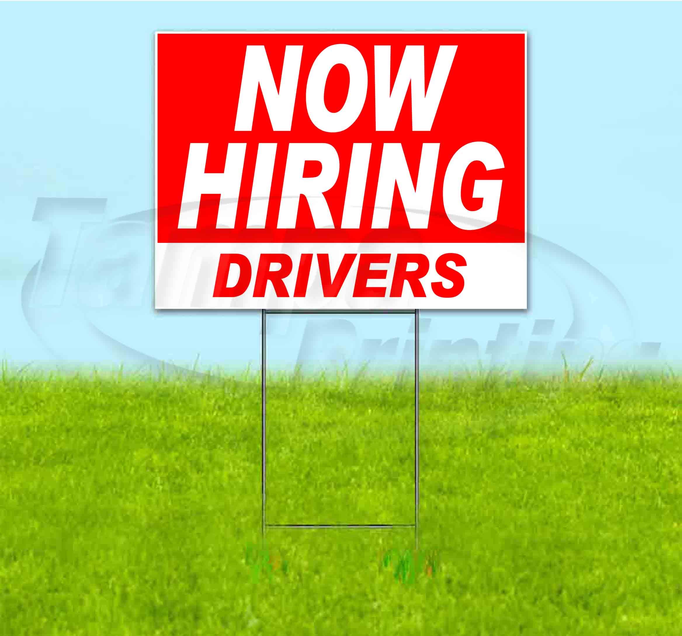Now Hiring Drivers Yard Sign (18