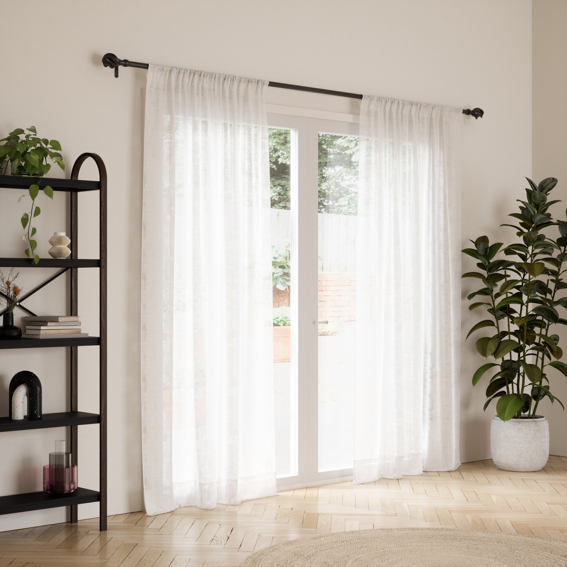 Helix Curtain Rod - Adjustable Tension Shower Curtain Rod for Bathroom, No Drill Installation, Rust-Resistant Stainless Steel - Perfect for Bathrooms, Showers, and Small Spaces