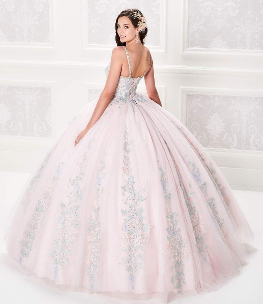 Elegant Sage Green Quinceanera Dress for Women - Beaded Spaghetti Strap Formal Gown with Lace Applique | Perfect for Sweet 16, Prom, Homecoming & Special Occasions