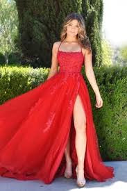Elegant Alisha Gown in Vibrant Red - Perfect for Evening Parties, Weddings & Special Occasions