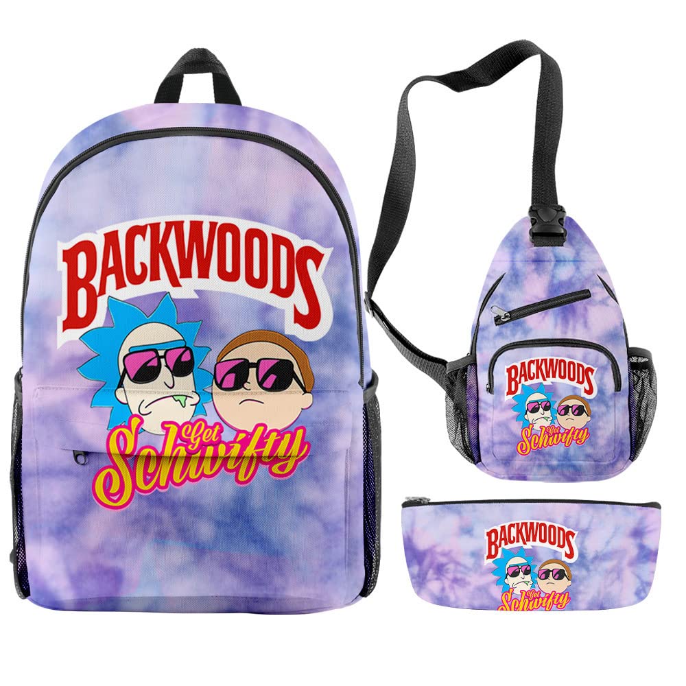 Backwoods 3-Piece Backpack Set - Durable Laptop Backpack, School Book Bag & Travel Shoulder Backpack with Pencil Case for Men & Women (28L) - Perfect for College, Work & Outdoor Adventures