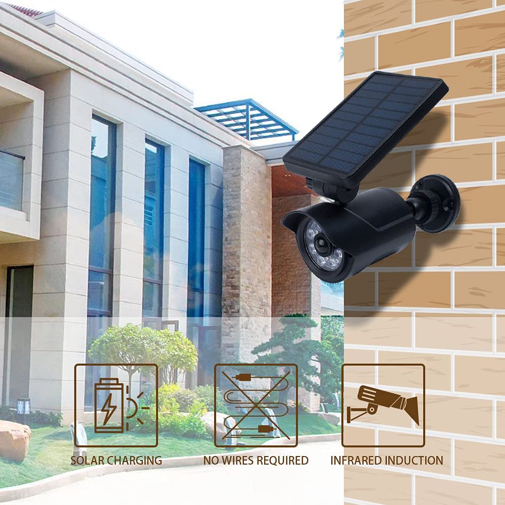8 LED Solar Motion Sensor Lights - 500 Lumen Waterproof Security Flood Lights for Garage, Yard, Driveway & Pathway - Outdoor Lighting for Home Safety & Energy Savings
