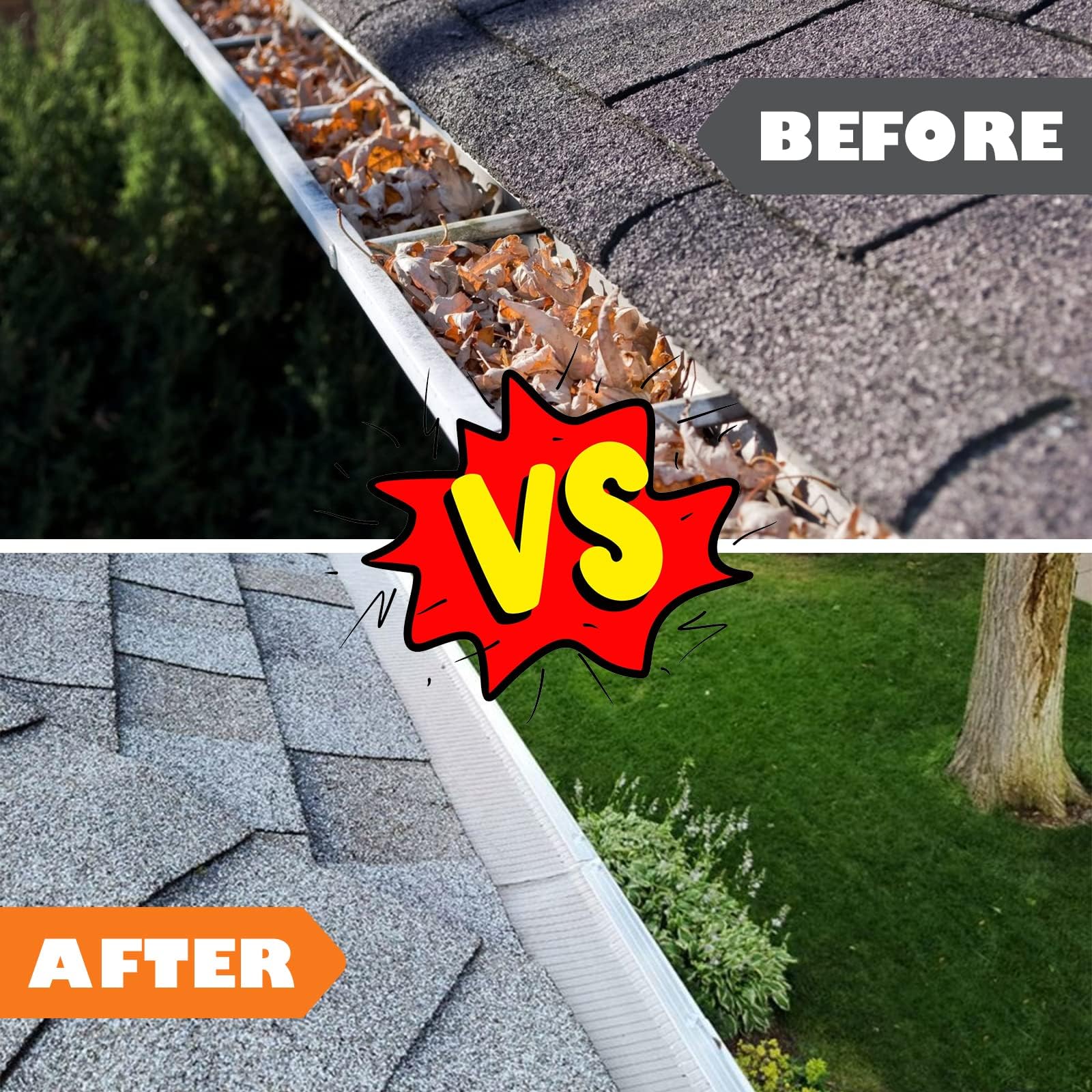 Sealegend Universal Gutter Cleaning Tool Kit - 11ft Black Leaf Blower Attachment for Ground-Level Gutter Cleaning | Perfect for Home Roof Maintenance & Fall Leaf Removal