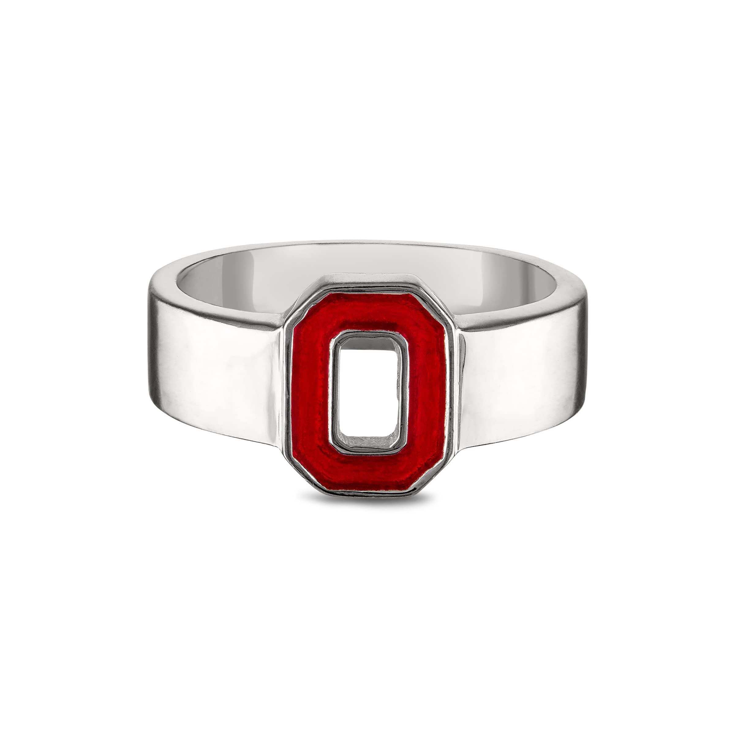 Stone Armory Men's Ohio State Block O Ring | Solid Sterling Silver OSU Jewelry | Officially Licensed Buckeyes Gift | Perfect for Game Day, Graduation & Christmas Presents