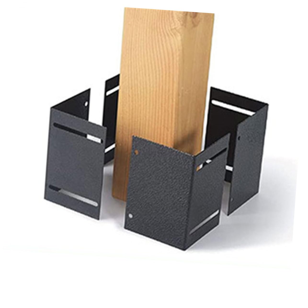 Easy Install Post Base Protectors - Durable Mailbox Post Covers & Metal Deck Railing Brackets for Fence Post Bases | Perfect for Outdoor Mailbox Protection, Deck Railings & Fence Support