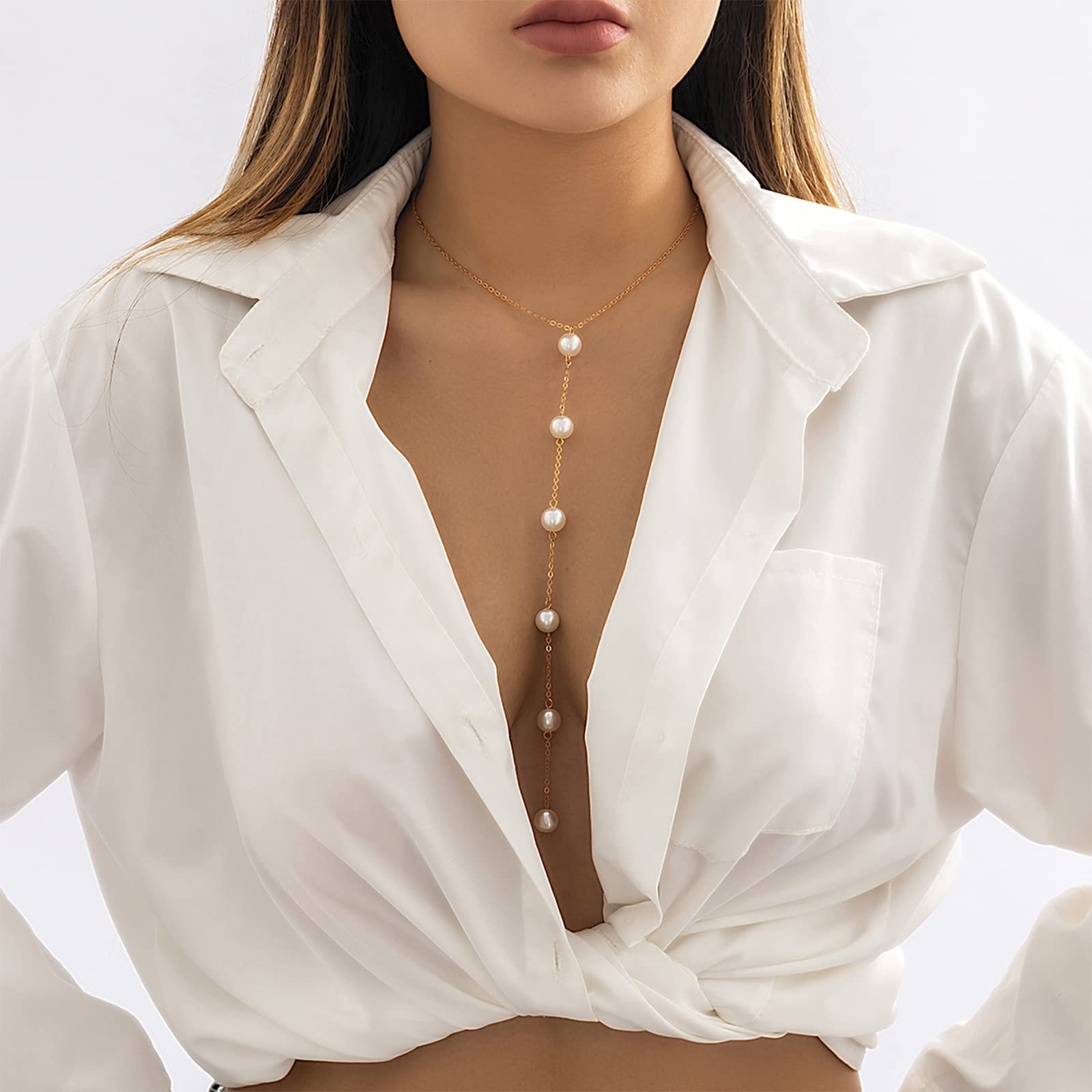 Gold Sequin Body Chain for Women - Elegant Bikini Body Jewelry & Necklace for Beach, Pool Party, and Festival Outfits