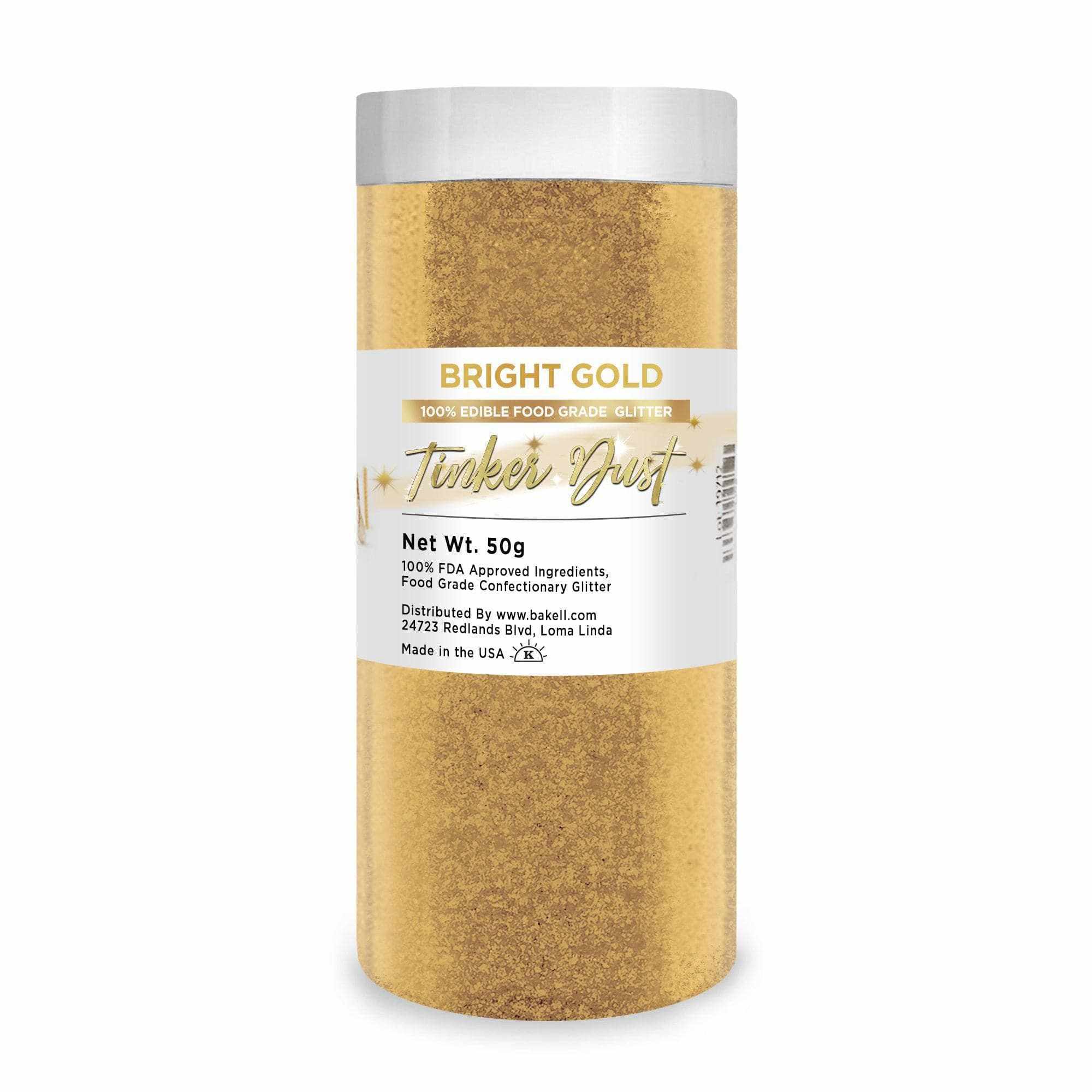 Bright Gold Edible Glitter for Baking & Cake Decorating | Tinker Dust® | Perfect for Cupcakes, Cookies & DIY Crafts