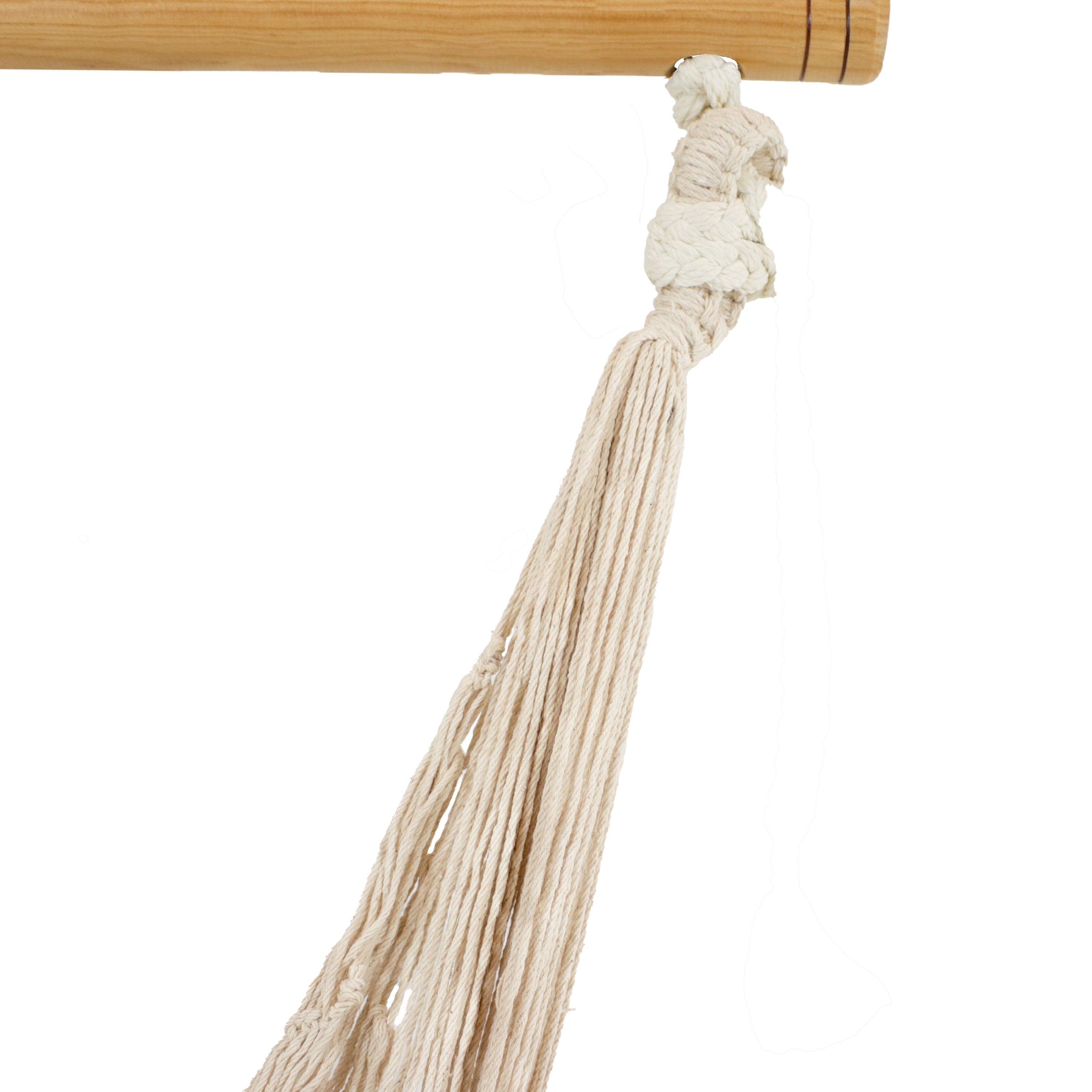 Sunnydaze Extra Large Natural Mayan Hanging Hammock Chair for Outdoor Relaxation - Perfect for Backyard, Patio, Garden & Poolside Lounging