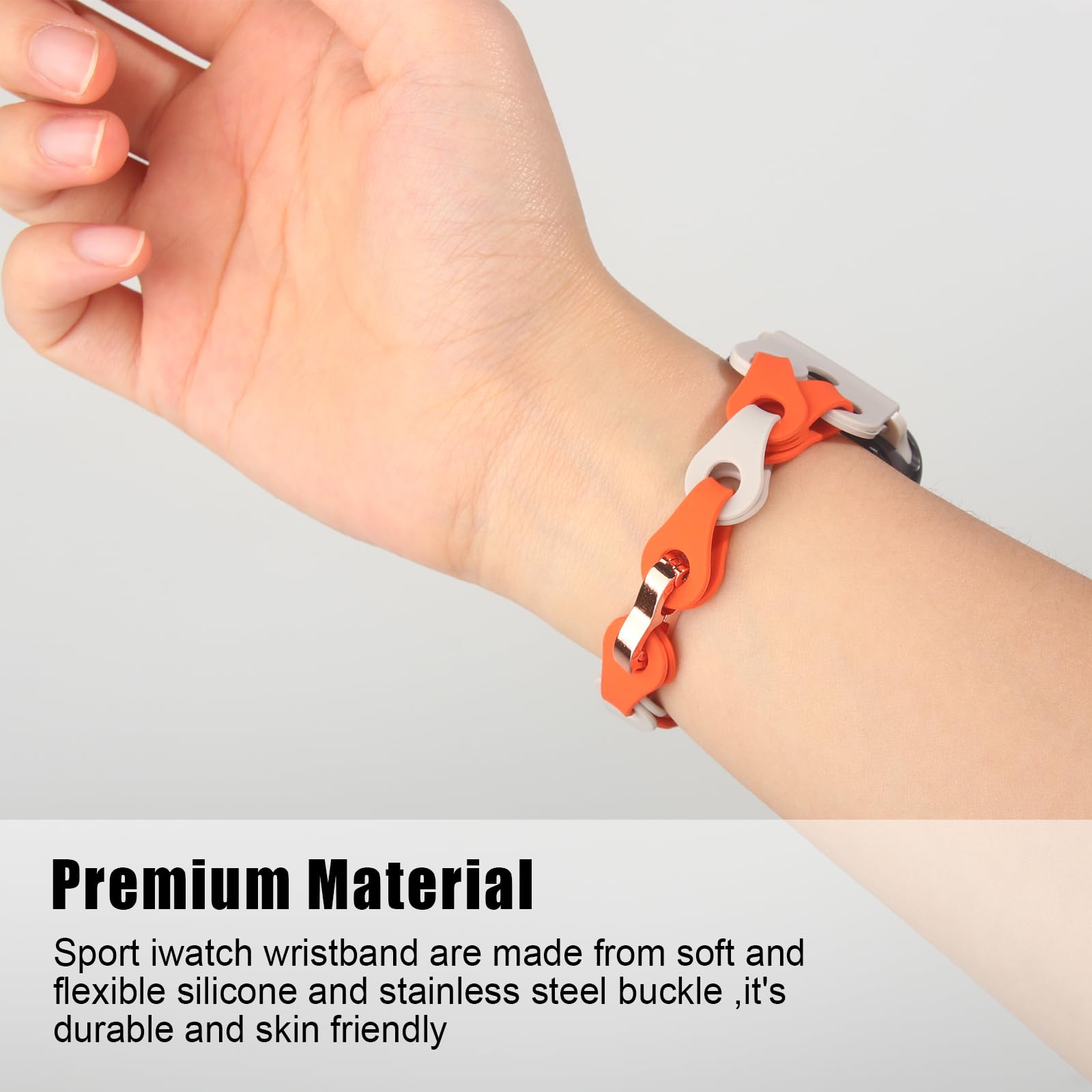 XMUXI Apple Watch Bands 38-42mm - Silicone Sport Strap for Series 10/9/8/7/6/5/4/3/SE - Women's Fitness Accessory
