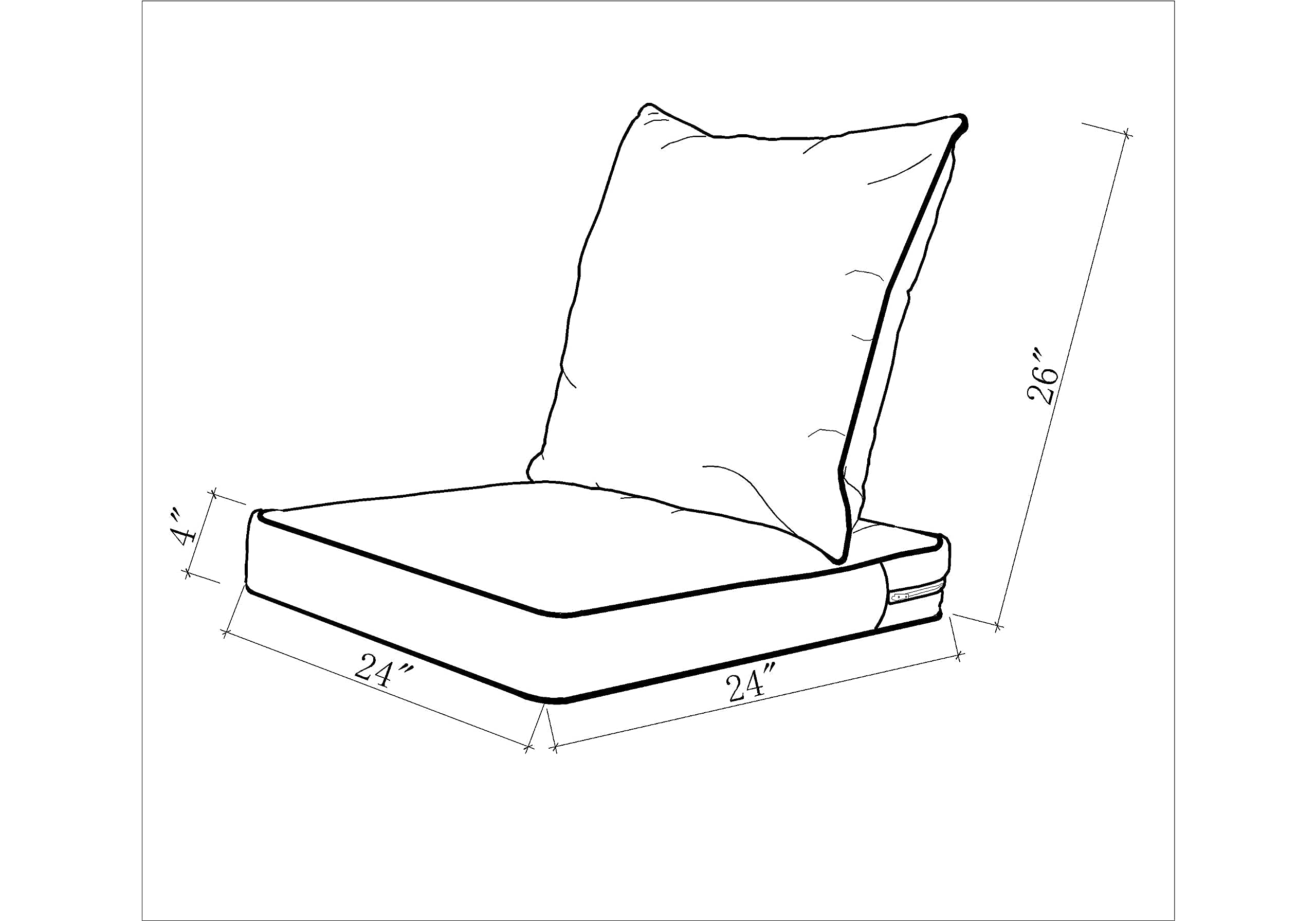 ARTPLAN Waterproof Outdoor Chair Cushions Set - All Weather Deep Seat & Back Pillows for Patio Furniture - Perfect for Garden, Deck, Poolside & Indoor Use