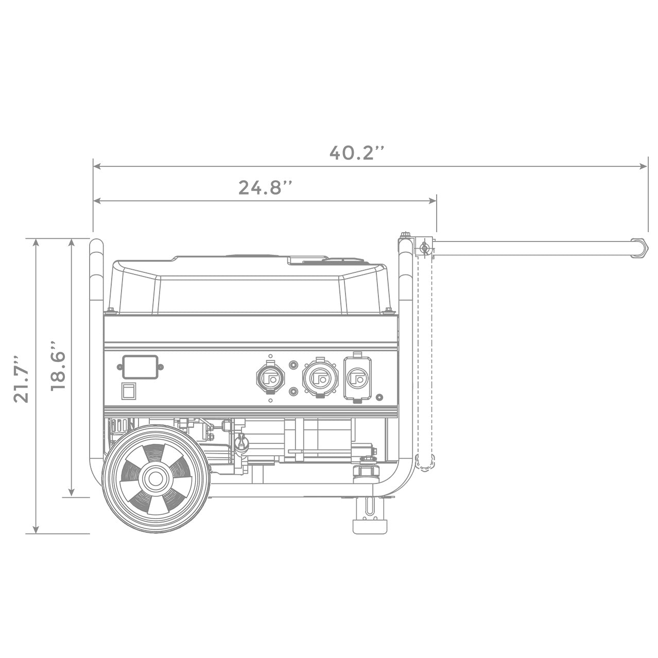 4450W Portable Gas Generator with Recoil Start - 120V Power for Camping, Emergencies & Outdoor Activities