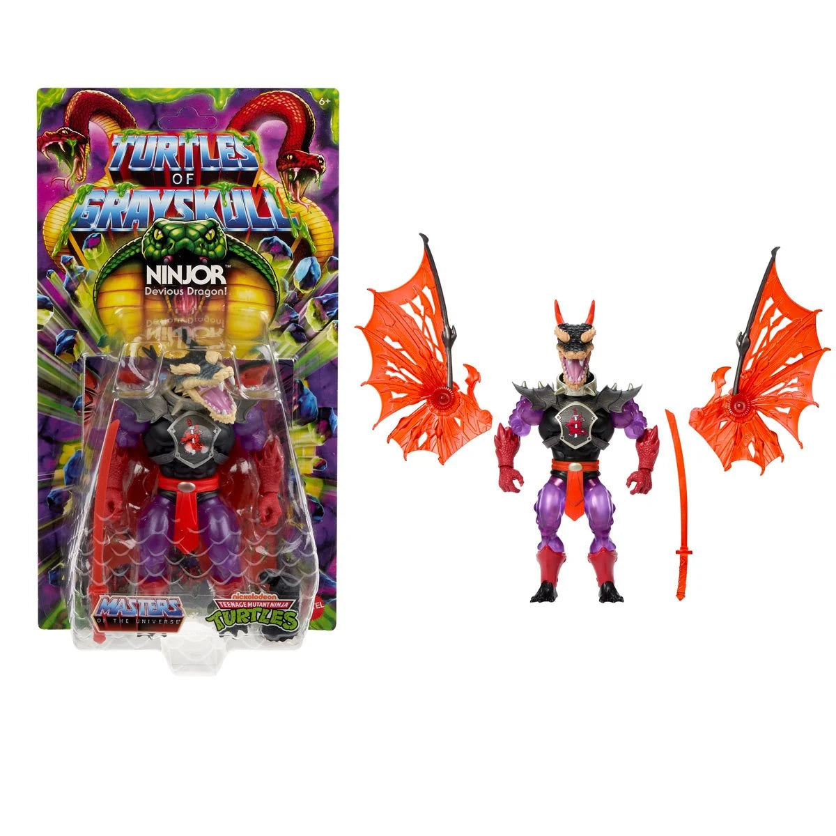 Ninjor Masters of the Universe Origins Turtles of Grayskull Wave 6 Action Figure - Collectible Toy for Fans, Perfect for Display & Play - Great Gift for He-Man and TMNT Collectors