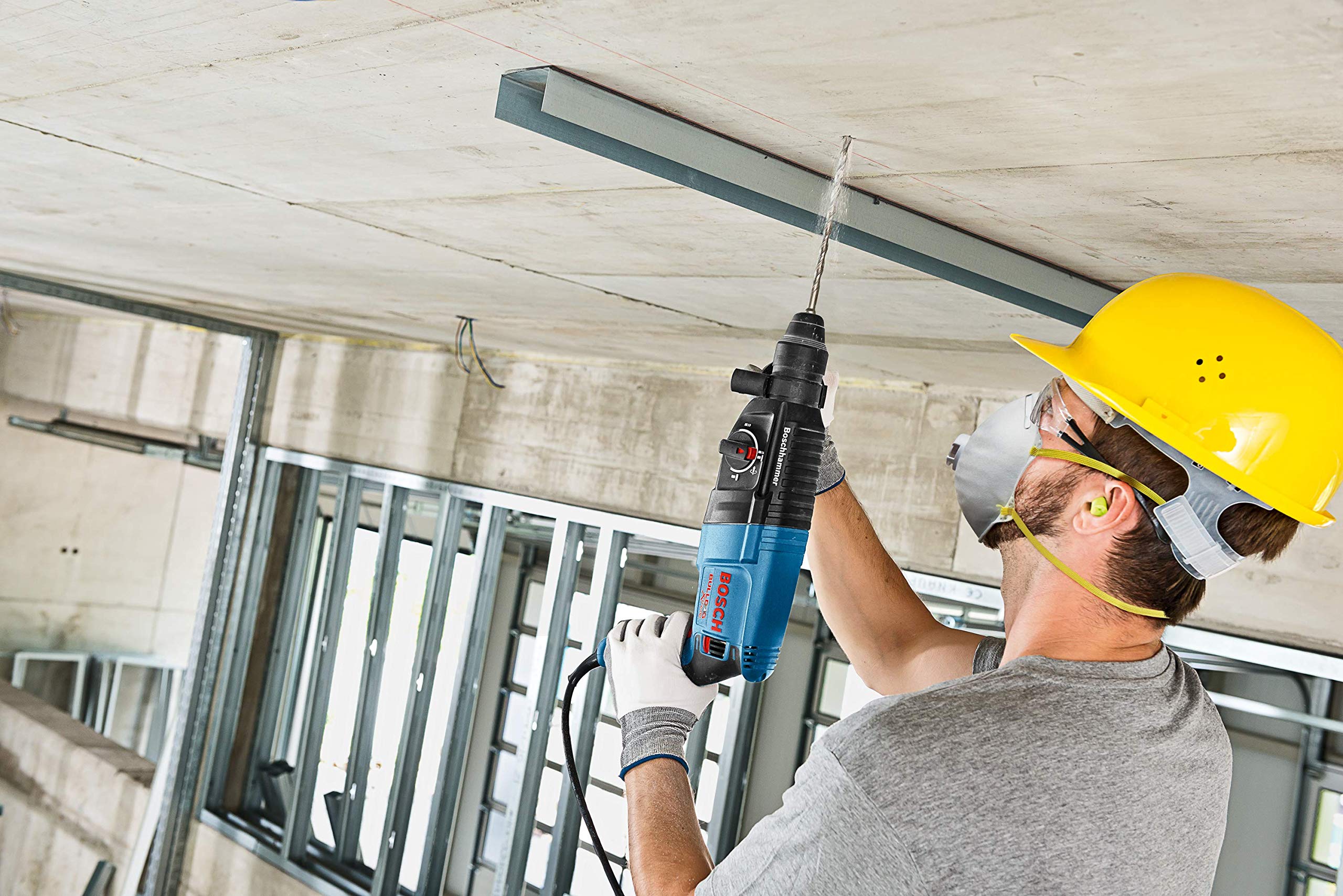 Bosch GBH2-26 1-Inch SDS-Plus Bulldog Xtreme Rotary Hammer Drill - Powerful Concrete Drilling for Construction, Demolition & Masonry Work