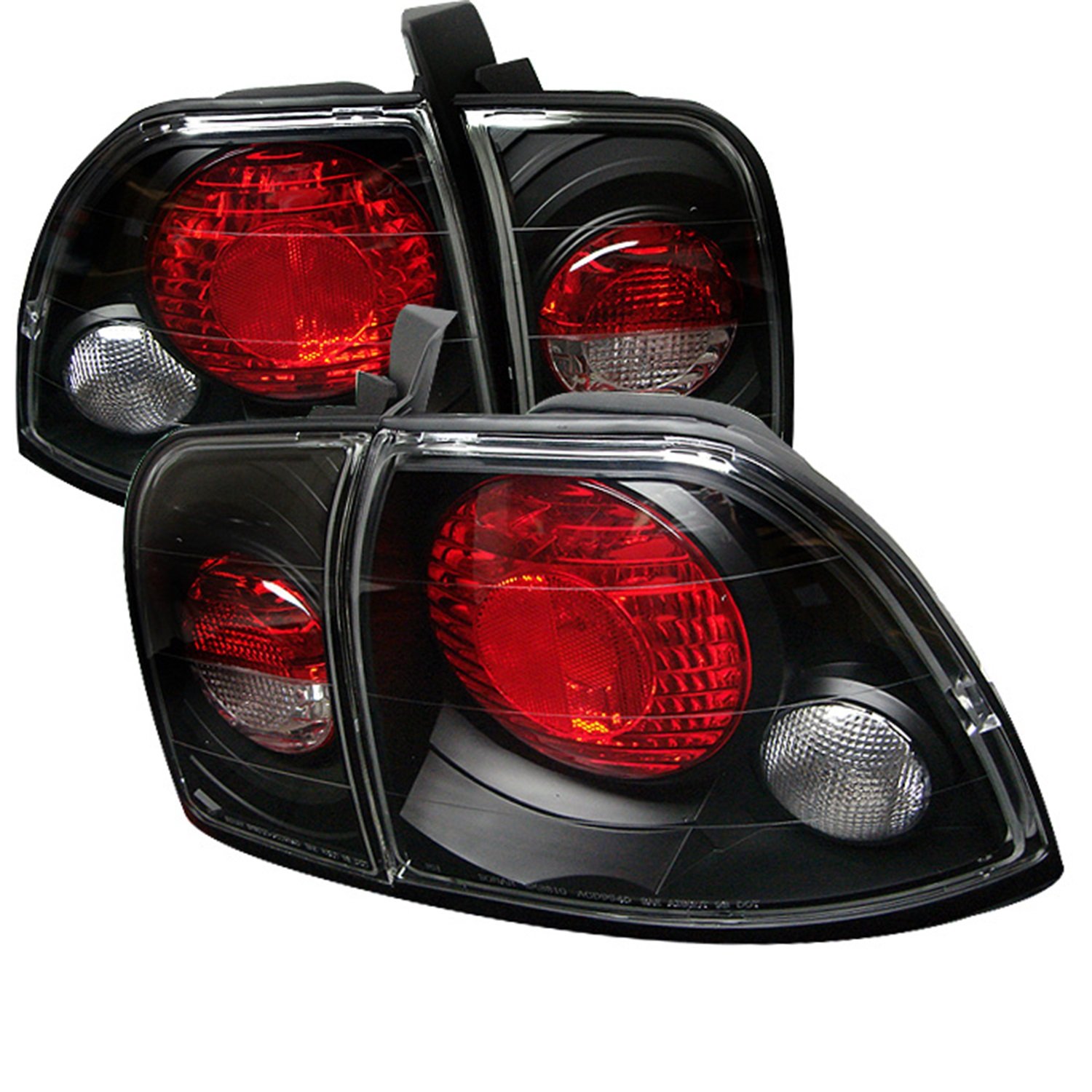 Spyder 5004215 Black Euro Style LED Tail Lights for 1996-1997 Honda Accord | Rear Light Assembly | Car Accessories for Customization & Night Driving Safety