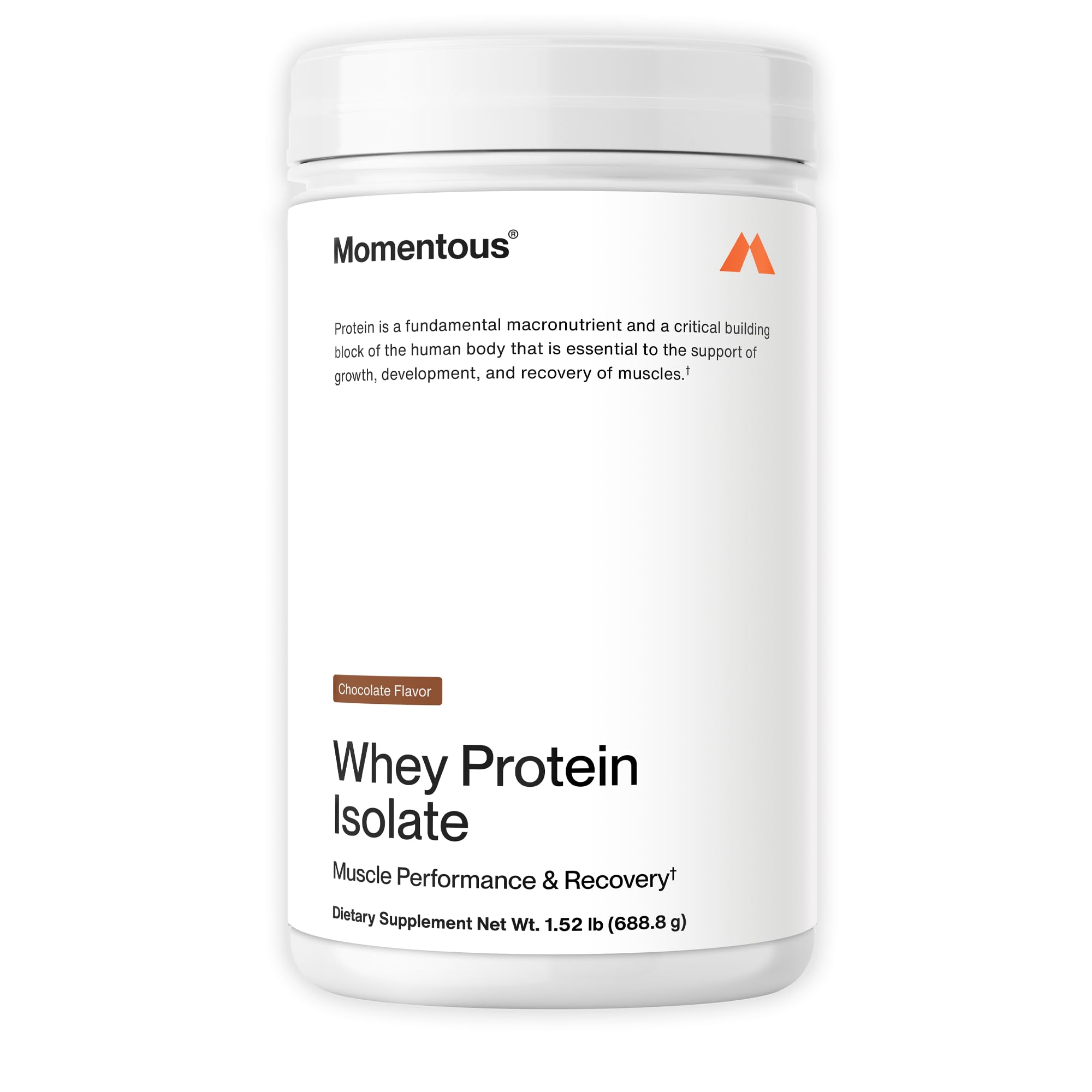 Momentous Essential Grass-Fed Whey Protein Powder - 20g Whey Isolate Protein - NSF Certified, Gluten-Free, 24 Servings - Chocolate Flavor (Package May Vary) | Post-Workout Recovery, Muscle Building & Healthy Breakfast Supplement for Athletes & Fitness Enthusiasts