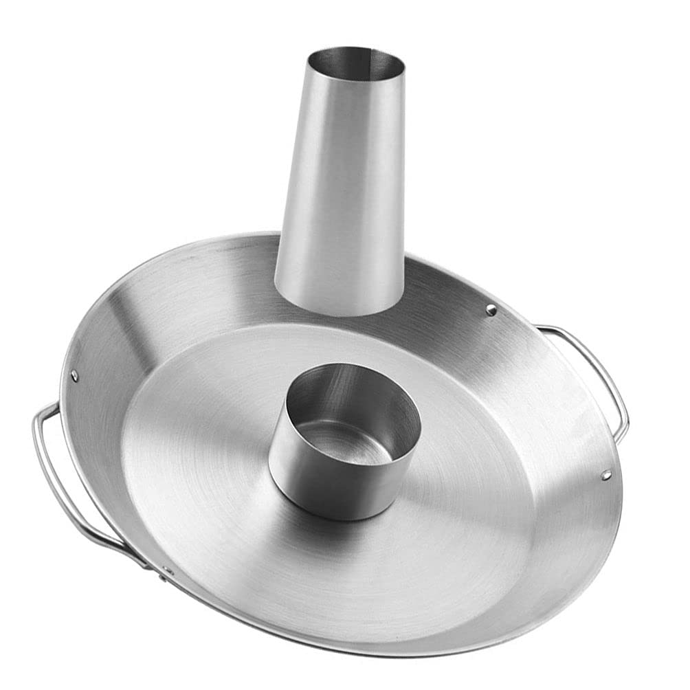 Hemoton Stainless Steel Chicken Roaster Pan with Grill Rack - Durable BBQ Tool for Grilling, Roasting, and Baking Chicken - Perfect for Backyard BBQs, Camping, and Holiday Cooking