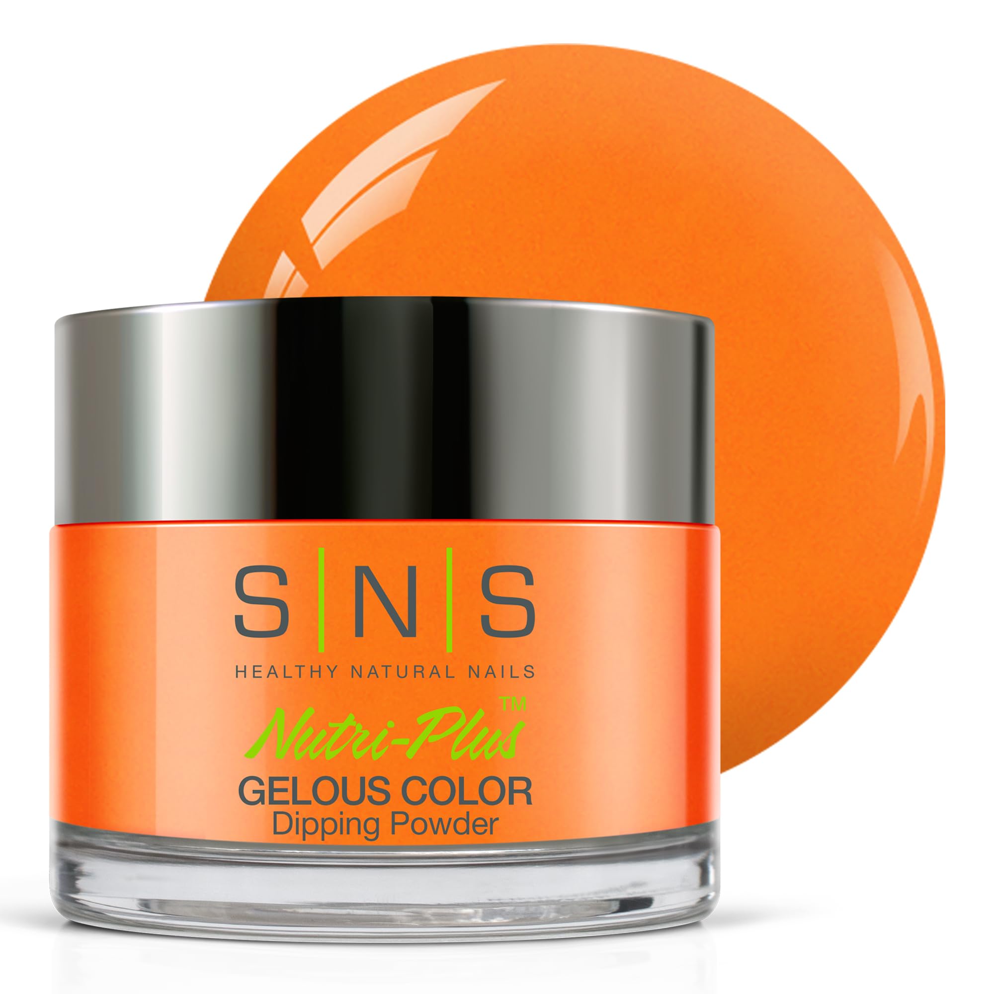 L'Orange SNS Nail Dip Powder - Long-Lasting Orange & Cream Dipping Powder for 14 Days Wear - Low Odor, No UV Lamp Needed - 1oz Gel Nail Polish for Home Manicures & Salon Quality Nails