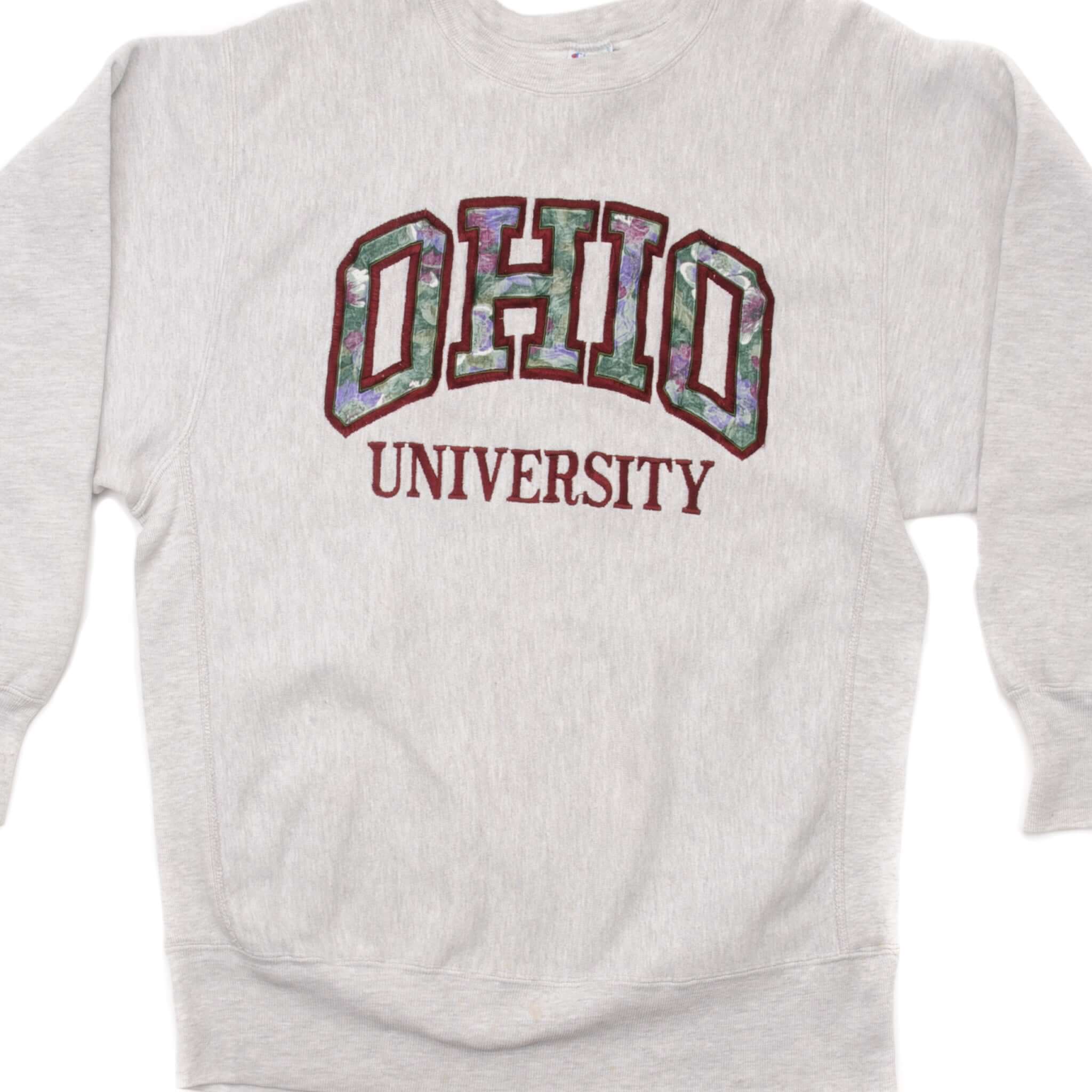 Vintage 1990s Champion Reverse Weave Ohio University Sweatshirt - Size Large, Made in USA - Perfect for College Sports, Retro Fashion & Casual Wear