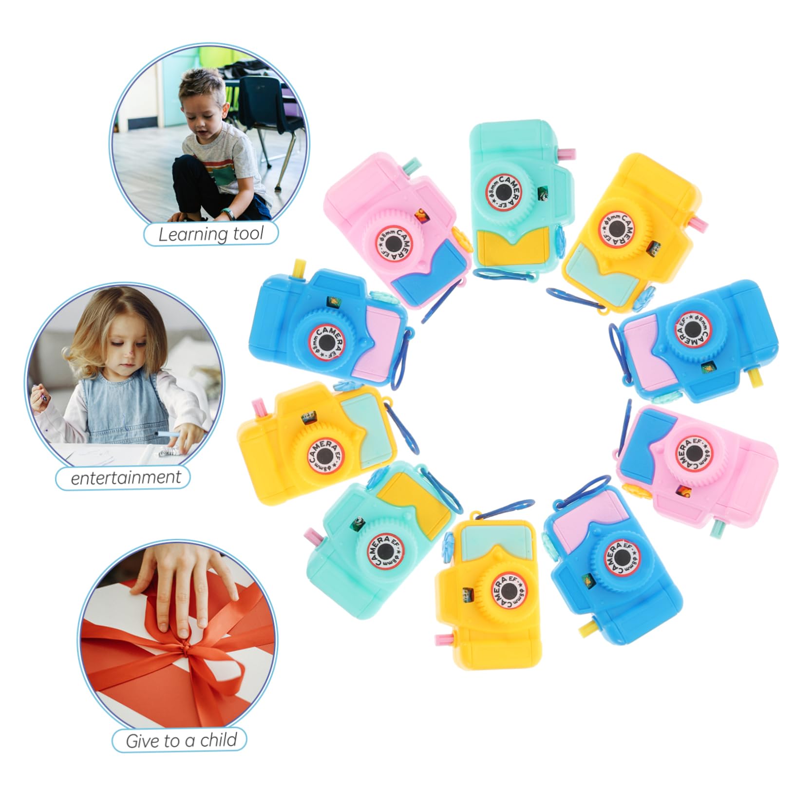 10-Piece Animal Camera Toy Set - Mini Cartoon Projection Video Cameras for Kids Birthday Party Favors & Fun Playtime Activities