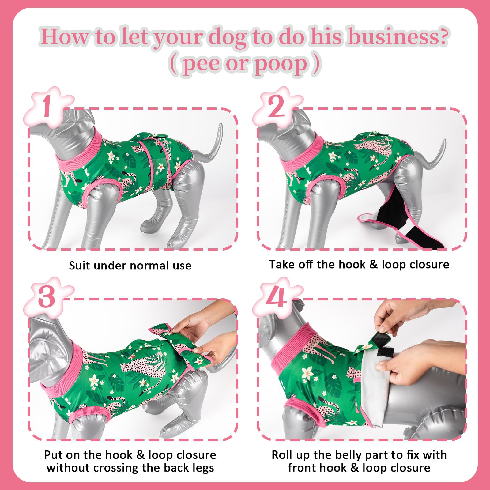 Post-Surgery Recovery Suit for Dogs - Soft Breathable Onesie for Spay/Neuter, Alternative to E-Collar & Cone - Anti-Licking Protective Garment for Small, Medium & Large Dogs - Perfect for Post-Operative Care & Wound Healing