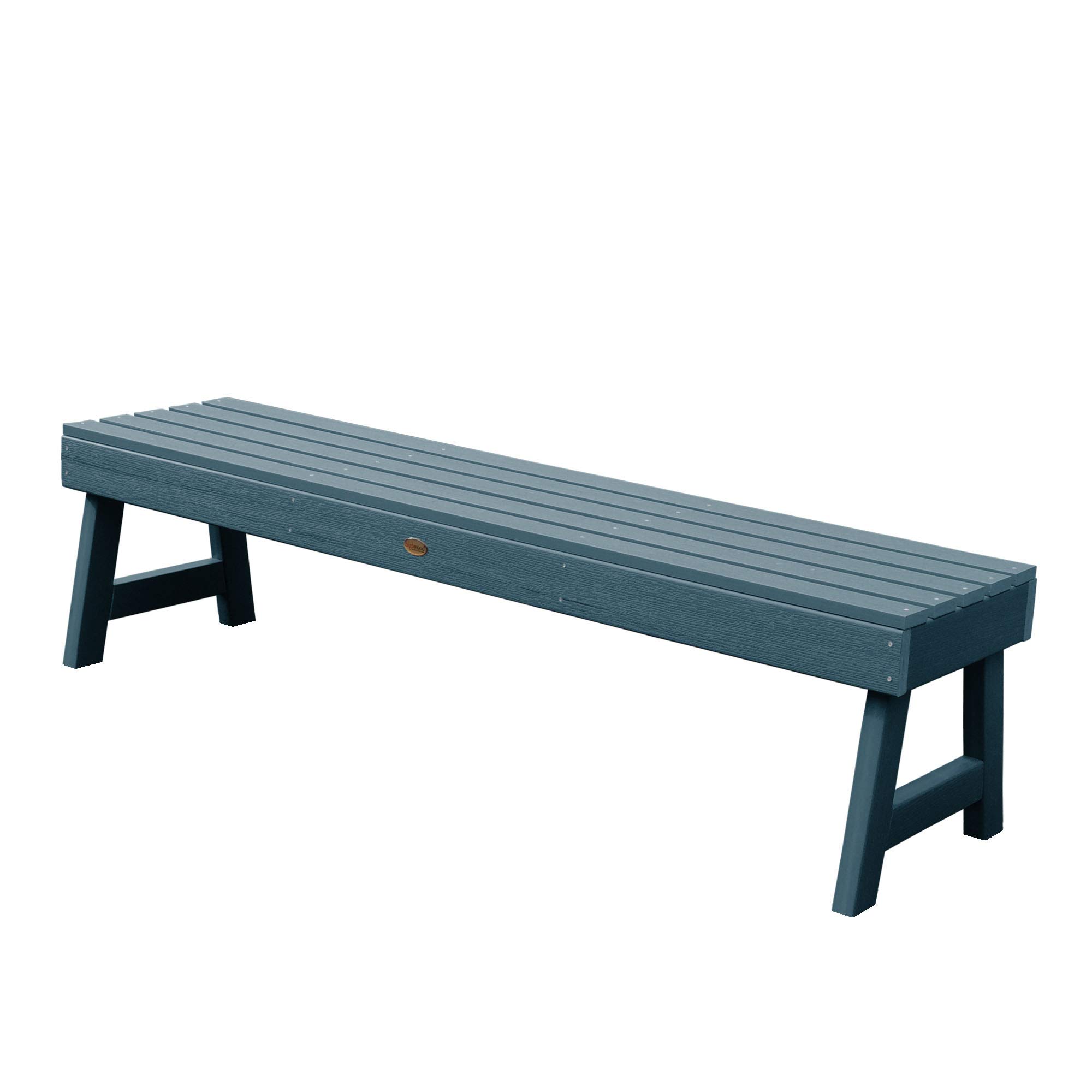 Highwood Weatherly Backless Bench 5 Feet Nantucket Blue - Durable Outdoor Patio Furniture for Garden, Deck, and Poolside Seating