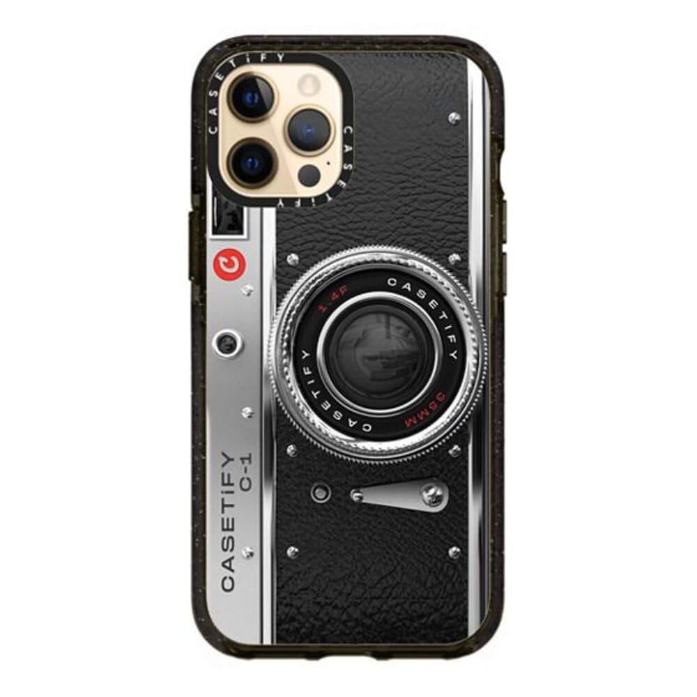 CASETiFY Impact Case for iPhone 12 Pro Max - Shockproof Clear Black Phone Cover with Camera Protection - Perfect for Outdoor Activities & Daily Use