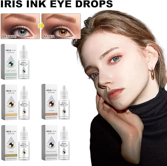Nozren Honey Color Changing Eye Drops - Natural & Safe Iris Enhancer for Hazel & Light Eyes (2 Pack) - Perfect for Cosplay, Halloween & Special Events
