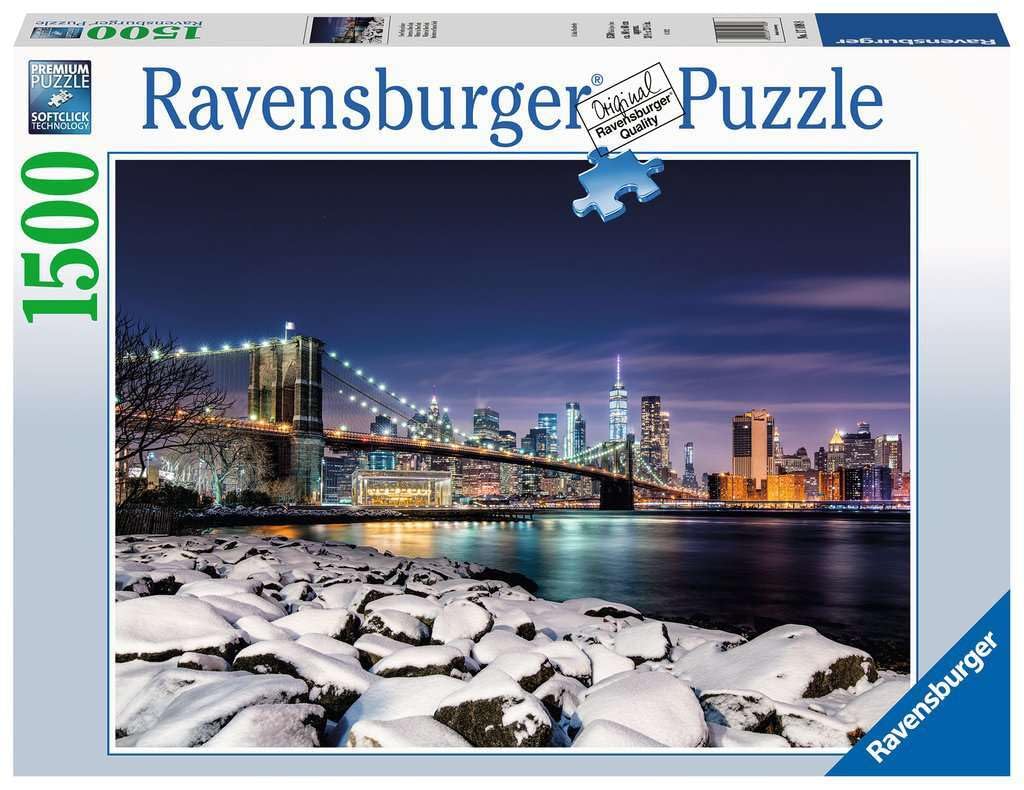 Ravensburger New York Winter Puzzle - 1500 Piece Jigsaw Puzzle for Adults, Landscape Puzzle 80x60cm with Puzzle Glue for Framing - Perfect for Home Decor, Relaxation & Family Game Night