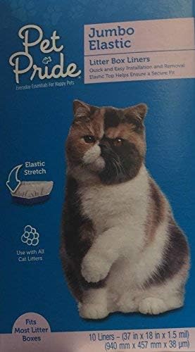 Jumbo Elastic Litter Box Liners - 30 Count Large Cat Litter Bags, Leak-Proof & Scented Waste Disposal - Perfect for Large Litter Boxes & Multi-Cat Households