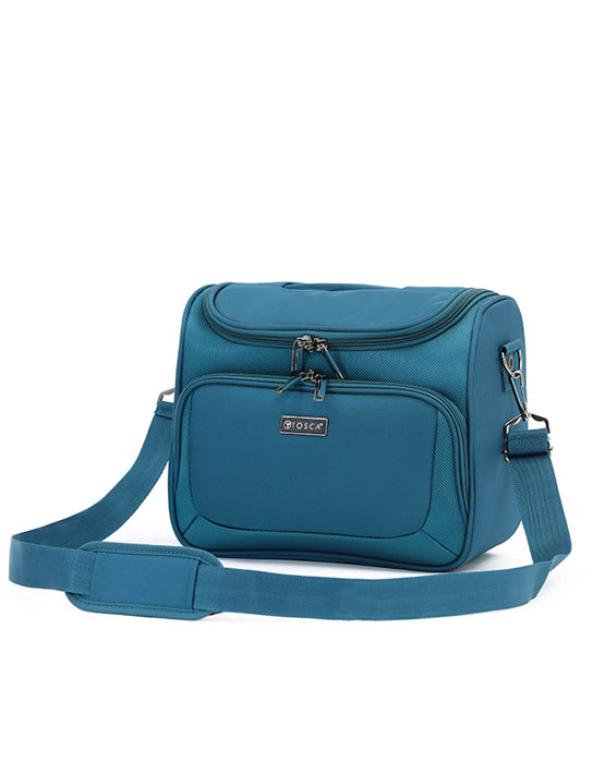 Tosca TCA607 Oakmont Beauty Case - Teal Makeup Organizer for Travel & Home Storage | Durable Cosmetic Bag with Multiple Compartments