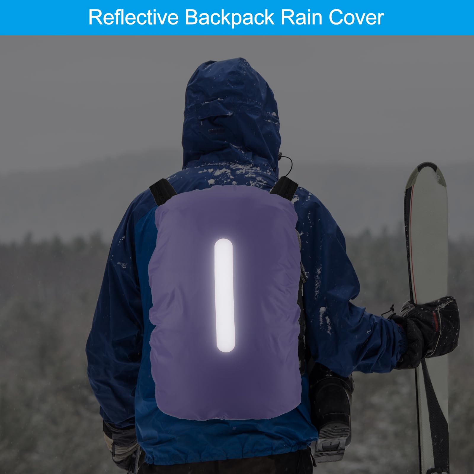 Waterproof Backpack Rain Cover with Non-Slip Design & Reflective Straps - Stay Dry for Hiking, Camping, Hunting, Travel & Outdoor Adventures