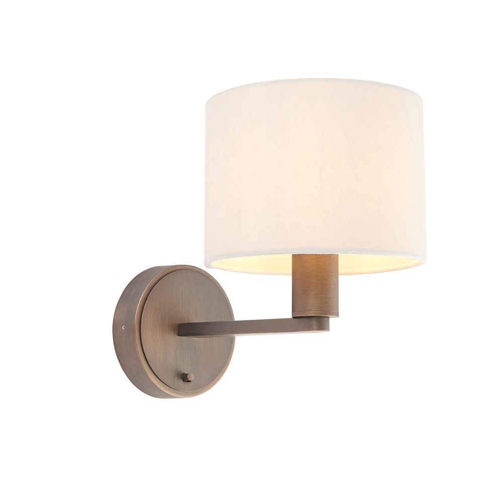 Alistair Wall Light - Antique Bronze & Matt Nickel Finish - Perfect for Living Room, Bedroom, and Hallway Lighting