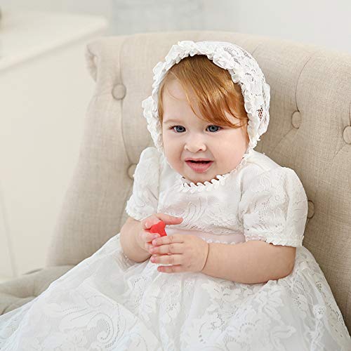 Baby Girl Christening Dress - White Baptism Gown for Dedication & Blessing Ceremonies - Elegant Flower Girl Dress for Special Occasions - Perfect for Church Events, First Communion & Photoshoots