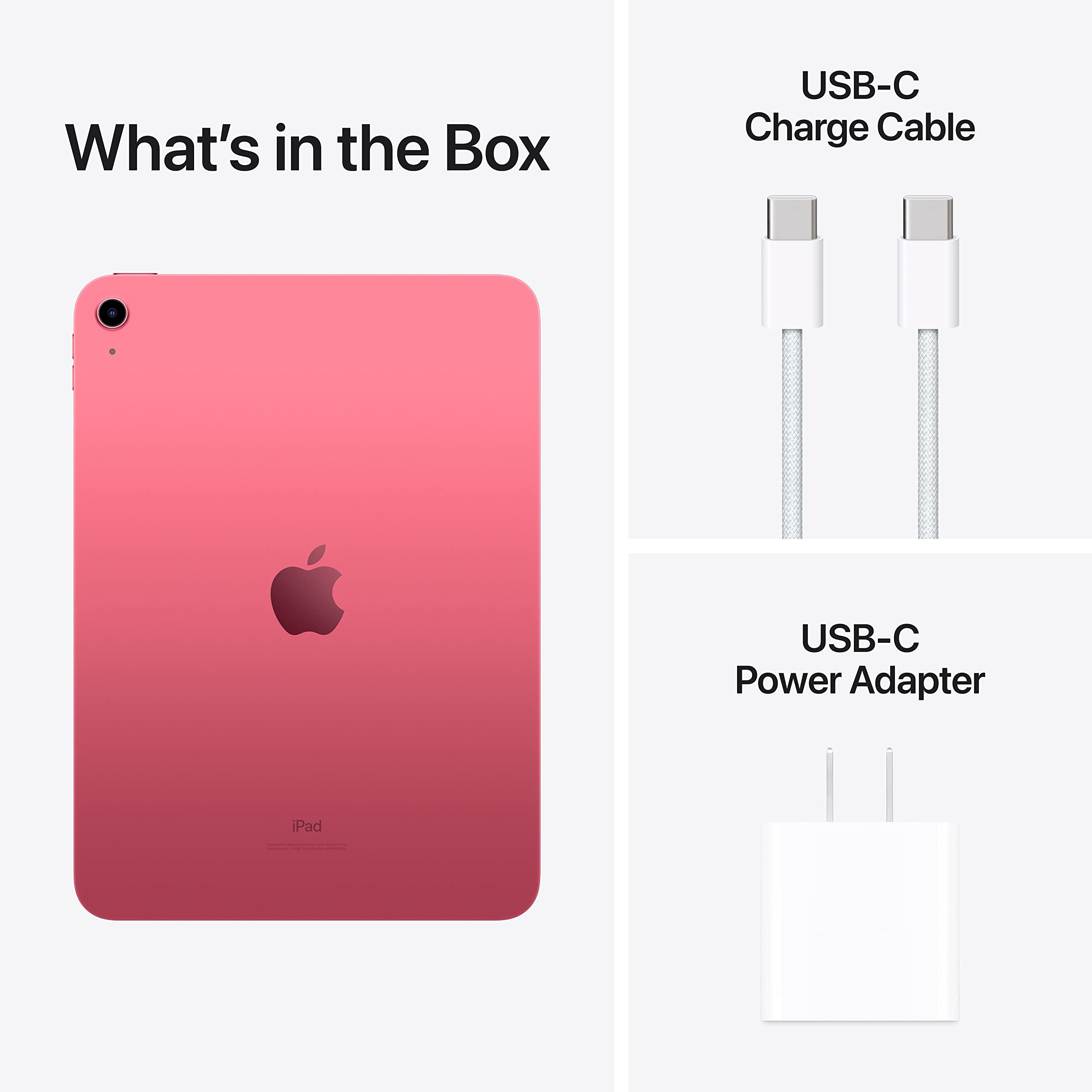 2022 Apple iPad 10.9-inch Wi-Fi 64GB - Pink (Renewed) | Portable Tablet for Work, Study & Entertainment | Fast A14 Bionic Chip, All-Day Battery Life